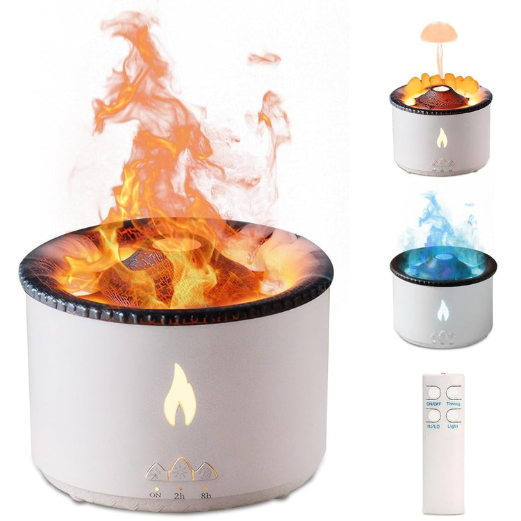Difuzor de Aromaterapie cu Efect de Flacără și Vulcan