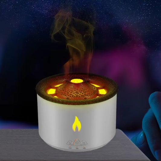 Difuzor de Aromaterapie cu Efect de Flacără și Vulcan