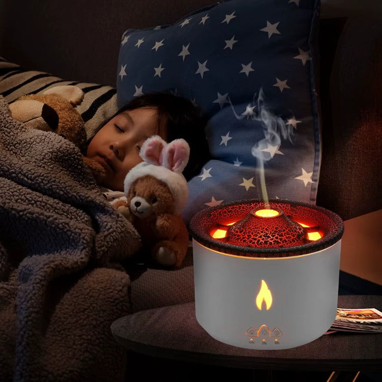 Difuzor de Aromaterapie cu Efect de Flacără și Vulcan