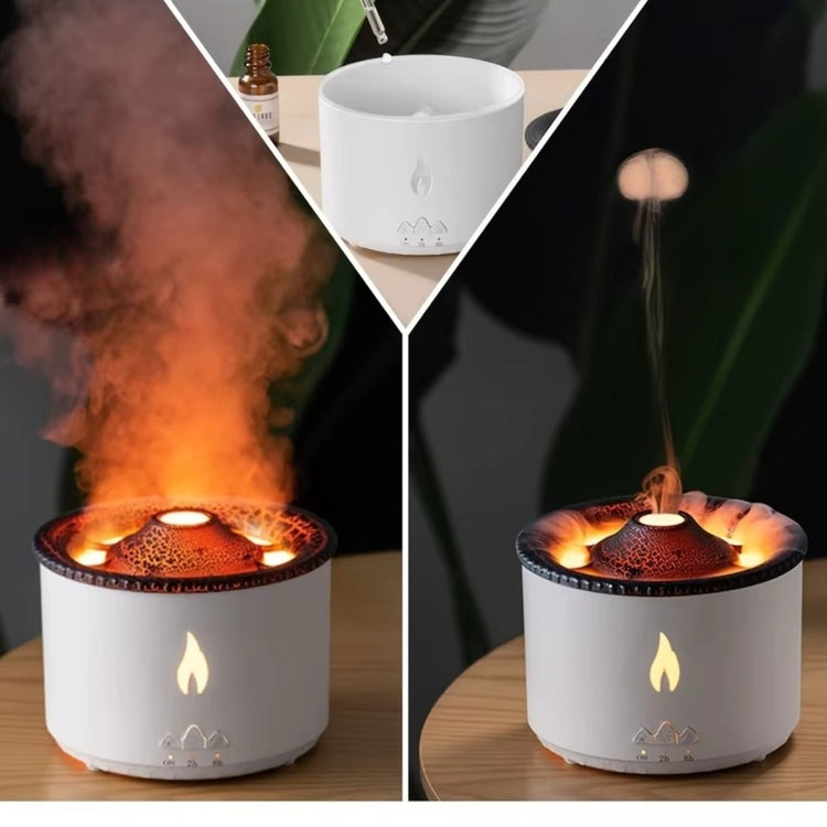 Difuzor de Aromaterapie cu Efect de Flacără și Vulcan