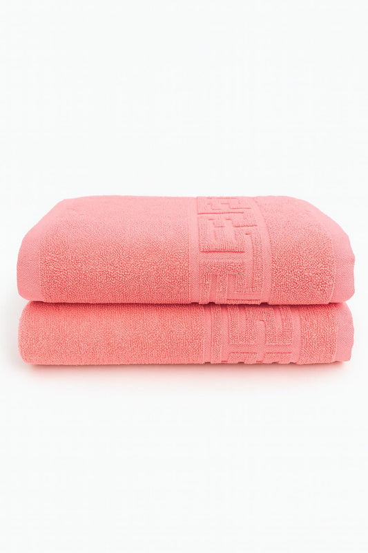 Set 2 prosoape 100% bumbac pakistanez, elegante si pufoase 70 x 130 cm 500g